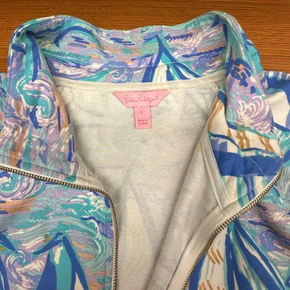 Lilly Pulitzer Sailboat Popover Half-Zip (size L) - Picture 2 of 3